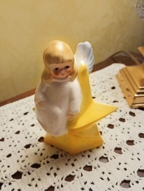 Vintage Goebel "Angel On A Star" Porcelain Figurine, Approximately 4" Tall